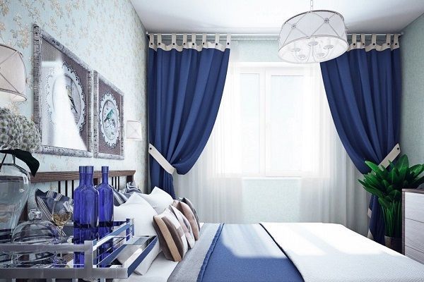 Шторы в интерьере спальни