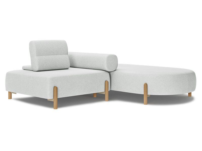Диван модульный Альди-5 Textile Silver