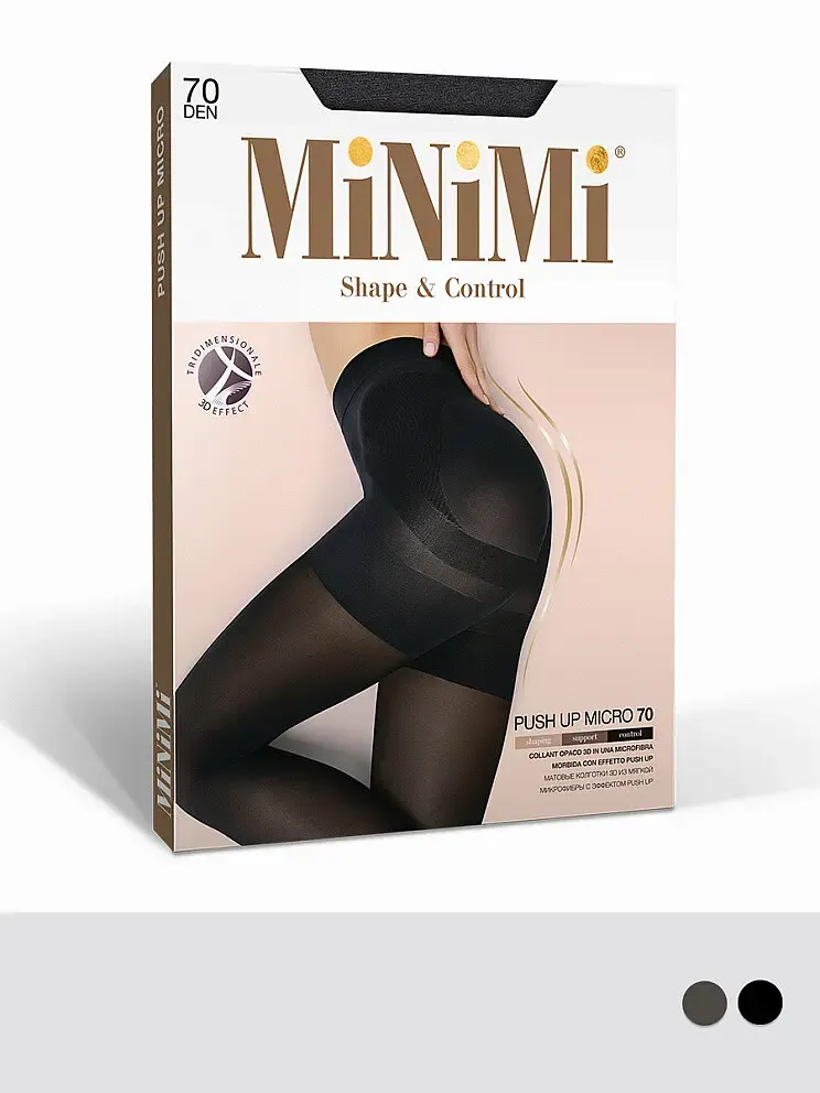 Колготки моделирующие Mini PUSH UP MICRO 70/140 Carbone MINIMI