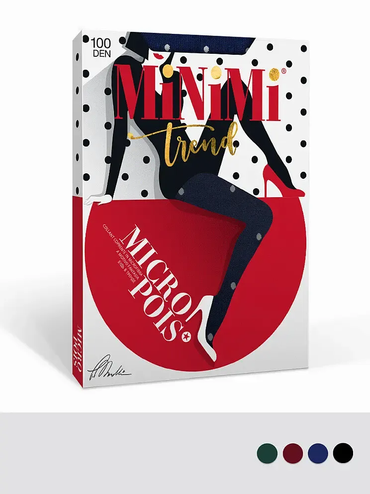 Колготки MINIMI фантазийные 100 den зелёные MINIMI