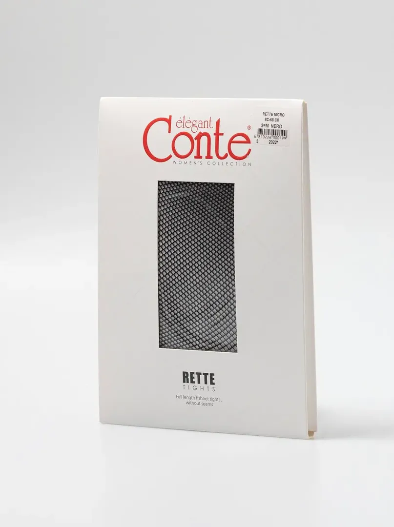 Колготки Conte Rette Micro сетка фантазийные тёмные CONTE