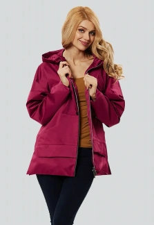 Плащ Dimma Fashion Studio с капюшоном малиновый Dimma Fashion Studio