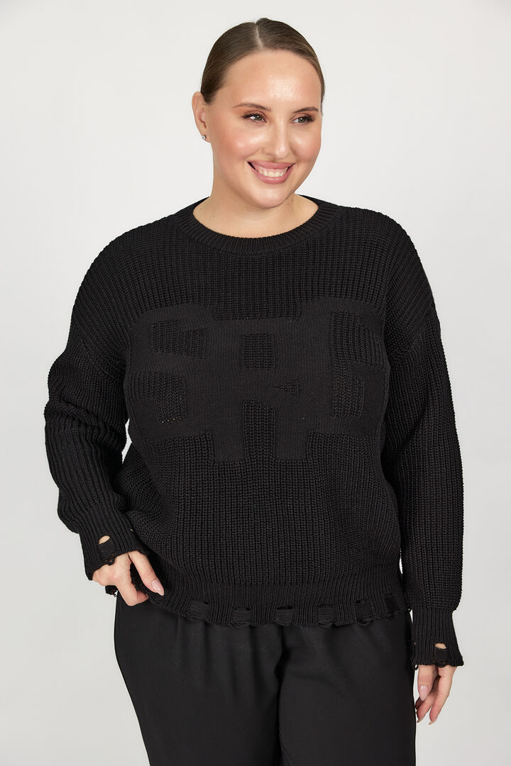 Джемпер свободного силуэта в стиле гранж Plus size Serginnetti фото 1